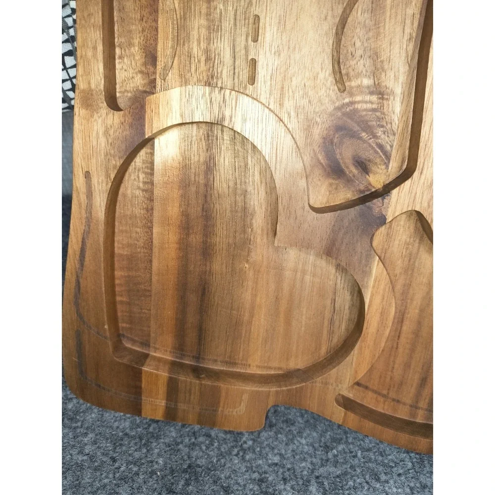 Destination Holiday Wood Cowboy Boot Charcuterie Board Western Serving Tray‎